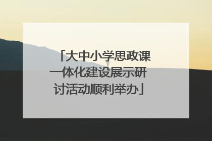 大中小学思政课一体化建设展示研讨活动顺利举办