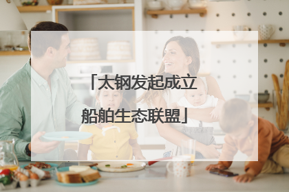 太钢发起成立船舶生态联盟