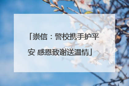 崇信：警校携手护平安 感恩致谢送温情
