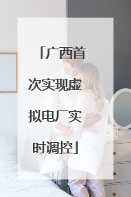 广西首次实现虚拟电厂实时调控