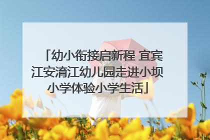 幼小衔接启新程 宜宾江安淯江幼儿园走进小坝小学体验小学生活