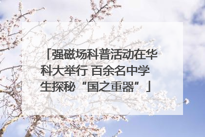 强磁场科普活动在华科大举行 百余名中学生探秘“国之重器”