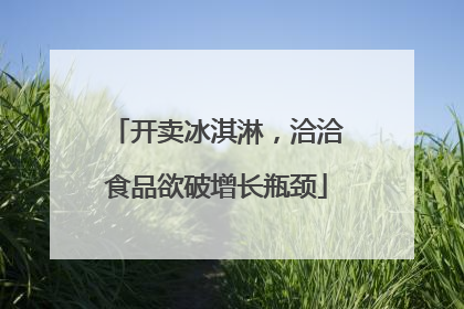 开卖冰淇淋，洽洽食品欲破增长瓶颈