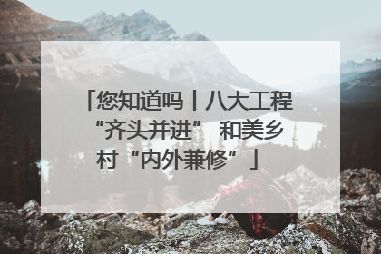 您知道吗丨八大工程“齐头并进” 和美乡村“内外兼修”