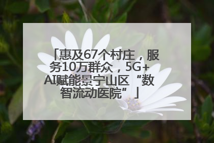 惠及67个村庄，服务10万群众，5G+AI赋能景宁山区“数智流动医院”