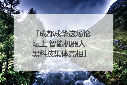 成都成华这场论坛上 智能机器人黑科技集体亮相
