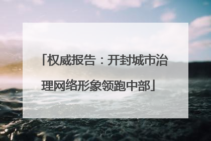 权威报告：开封城市治理网络形象领跑中部