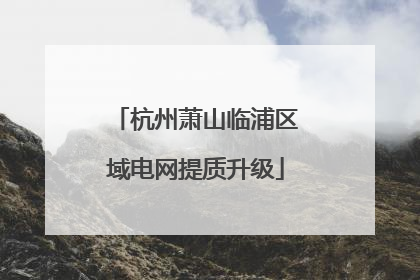 杭州萧山临浦区域电网提质升级