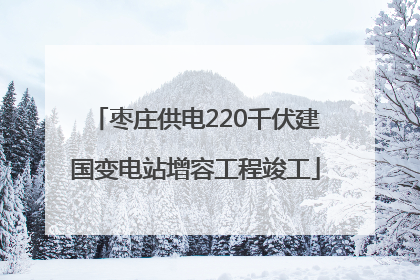 枣庄供电220千伏建国变电站增容工程竣工