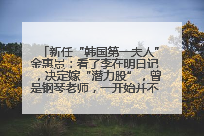 新任“韩国第一夫人”金惠景：看了李在明日记，决定嫁“潜力股”，曾是钢琴老师，一开始并不支持丈夫从政