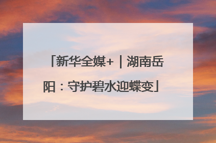 新华全媒+｜湖南岳阳：守护碧水迎蝶变