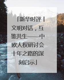 新华时评丨文明对话，互鉴共生——中欧人权研讨会十年之路的深刻启示