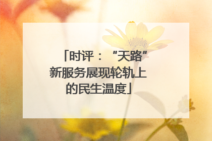 时评：“天路”新服务展现轮轨上的民生温度