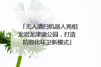 无人清扫机器人亮相龙岩龙津湖公园，打造精细化环卫新模式