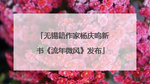 无锡籍作家杨庆鸣新书《流年微风》发布