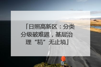 日照高新区：分类分级破难题，基层治理“精”无止境