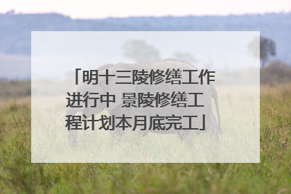 明十三陵修缮工作进行中 景陵修缮工程计划本月底完工