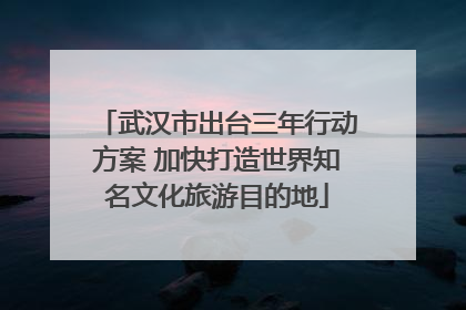 武汉市出台三年行动方案 加快打造世界知名文化旅游目的地