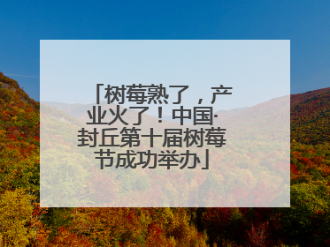 树莓熟了，产业火了！中国·封丘第十届树莓节成功举办
