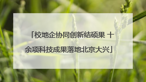 校地企协同创新结硕果 十余项科技成果落地北京大兴