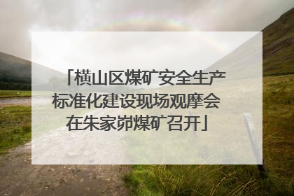 横山区煤矿安全生产标准化建设现场观摩会在朱家峁煤矿召开