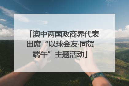 澳中两国政商界代表出席“以球会友·同贺端午”主题活动