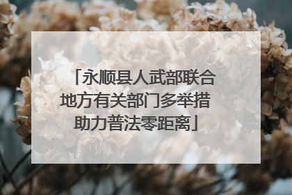 永顺县人武部联合地方有关部门多举措助力普法零距离
