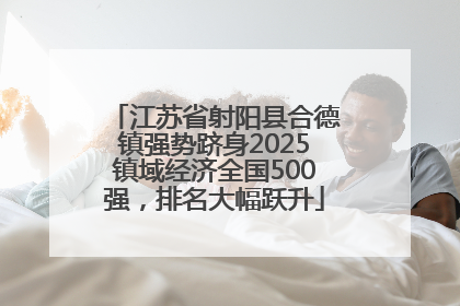 江苏省射阳县合德镇强势跻身2025镇域经济全国500强，排名大幅跃升