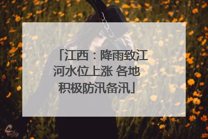 江西：降雨致江河水位上涨 各地积极防汛备汛