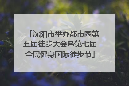 沈阳市举办都市圈第五届徒步大会暨第七届全民健身国际徒步节