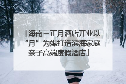 海南三正月酒店开业以“月”为媒打造滨海家庭亲子高端度假酒店