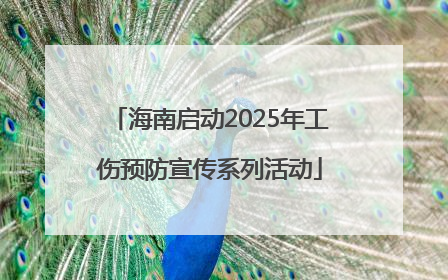 海南启动2025年工伤预防宣传系列活动