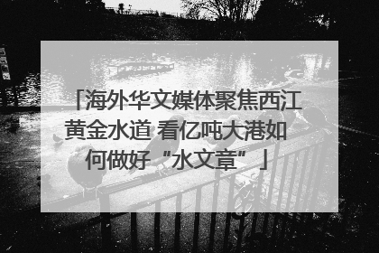 海外华文媒体聚焦西江黄金水道 看亿吨大港如何做好“水文章”