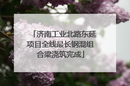 济南工业北路东延项目全线最长钢混组合梁浇筑完成