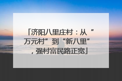济阳八里庄村：从“万元村”到“新八里”，强村富民路正宽