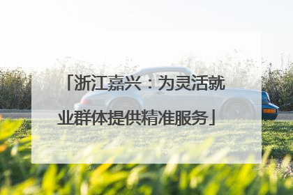 浙江嘉兴：为灵活就业群体提供精准服务