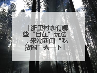 浙里村咖有哪些“自在”玩法，来潮新闻“吃货圈”秀一下