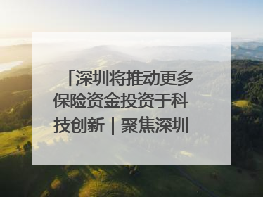 深圳将推动更多保险资金投资于科技创新｜聚焦深圳系列发布会