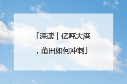 深读｜亿吨大港，莆田如何冲刺
