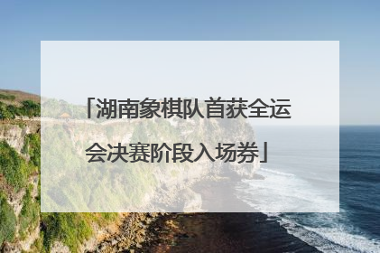 湖南象棋队首获全运会决赛阶段入场券