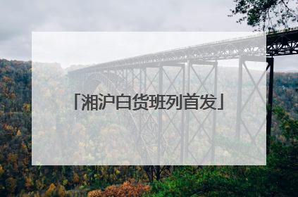 湘沪白货班列首发
