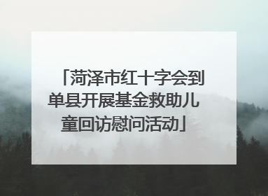 菏泽市红十字会到单县开展基金救助儿童回访慰问活动