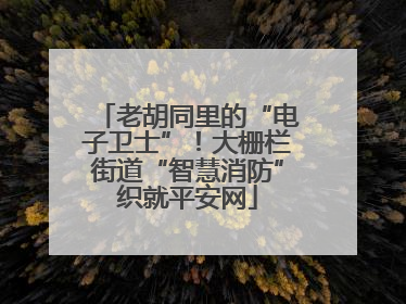 老胡同里的“电子卫士”！大栅栏街道“智慧消防”织就平安网