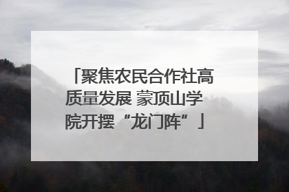 聚焦农民合作社高质量发展 蒙顶山学院开摆“龙门阵”