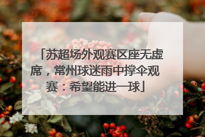 苏超场外观赛区座无虚席，常州球迷雨中撑伞观赛：希望能进一球