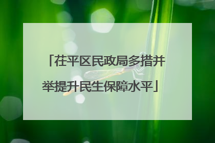 茌平区民政局多措并举提升民生保障水平