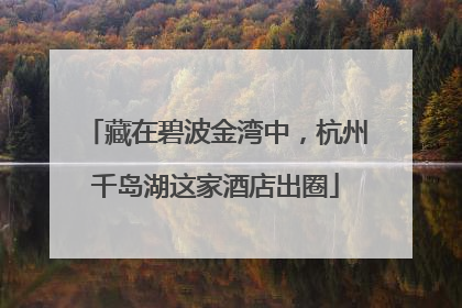 藏在碧波金湾中，杭州千岛湖这家酒店出圈