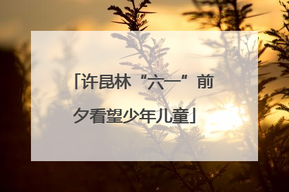 许昆林“六一”前夕看望少年儿童