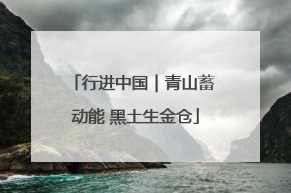 行进中国｜青山蓄动能 黑土生金仓