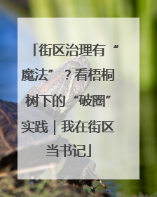 街区治理有“魔法”？看梧桐树下的“破圈”实践｜我在街区当书记